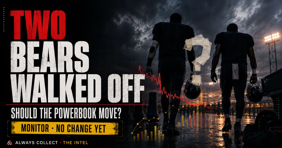 TWO BEARS WALKED OFF PRACTICE — SHOULD THE POWERBOOK MOVE?